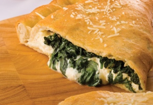 3 Cheese and Spinach Calzones