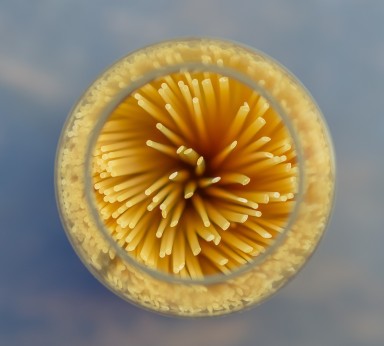 Abstract Jar Of Pasta From Above